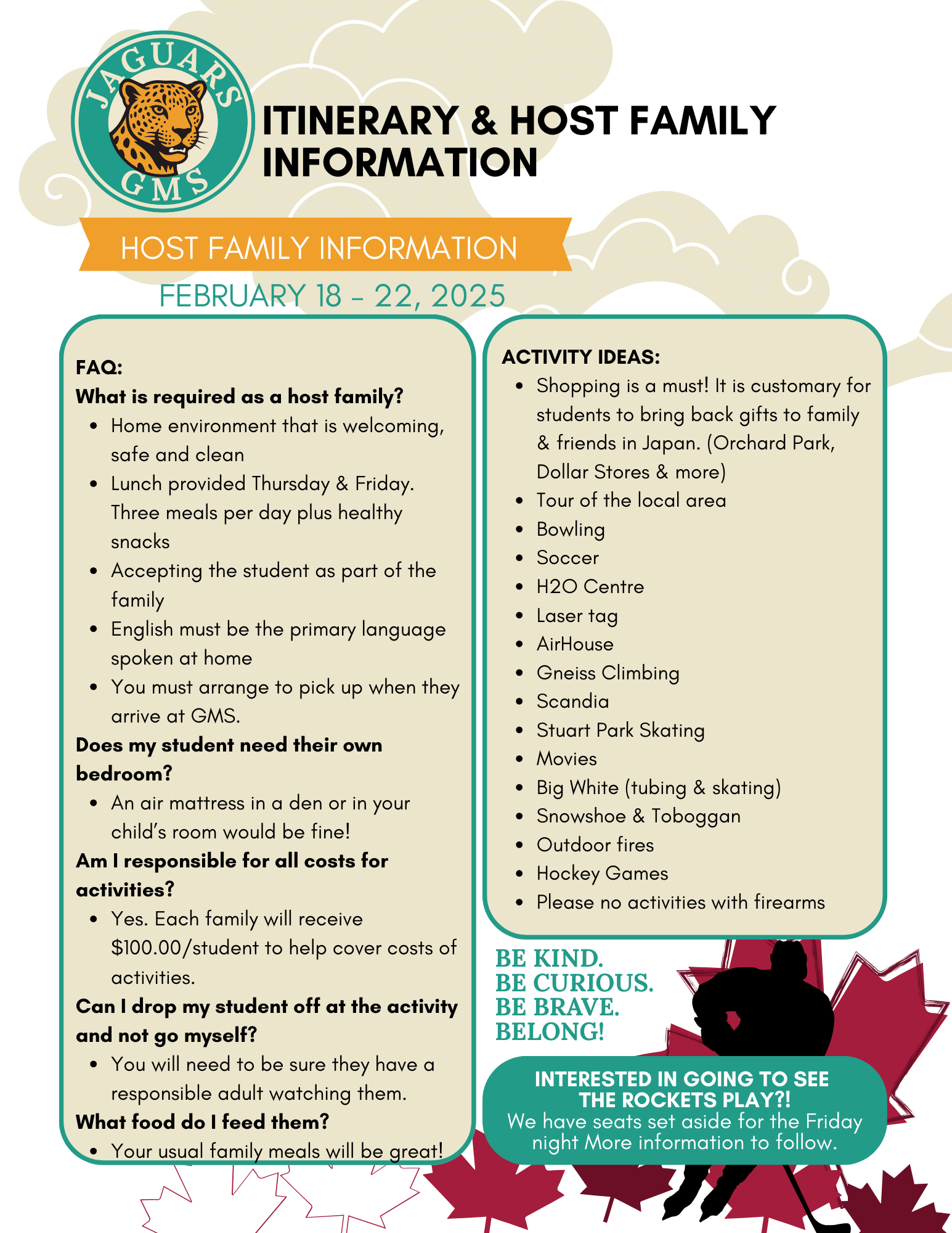 Host Family Activities